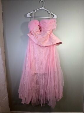 MOTF Pink Tulle Strapless Dress Prom Dress Womens Large